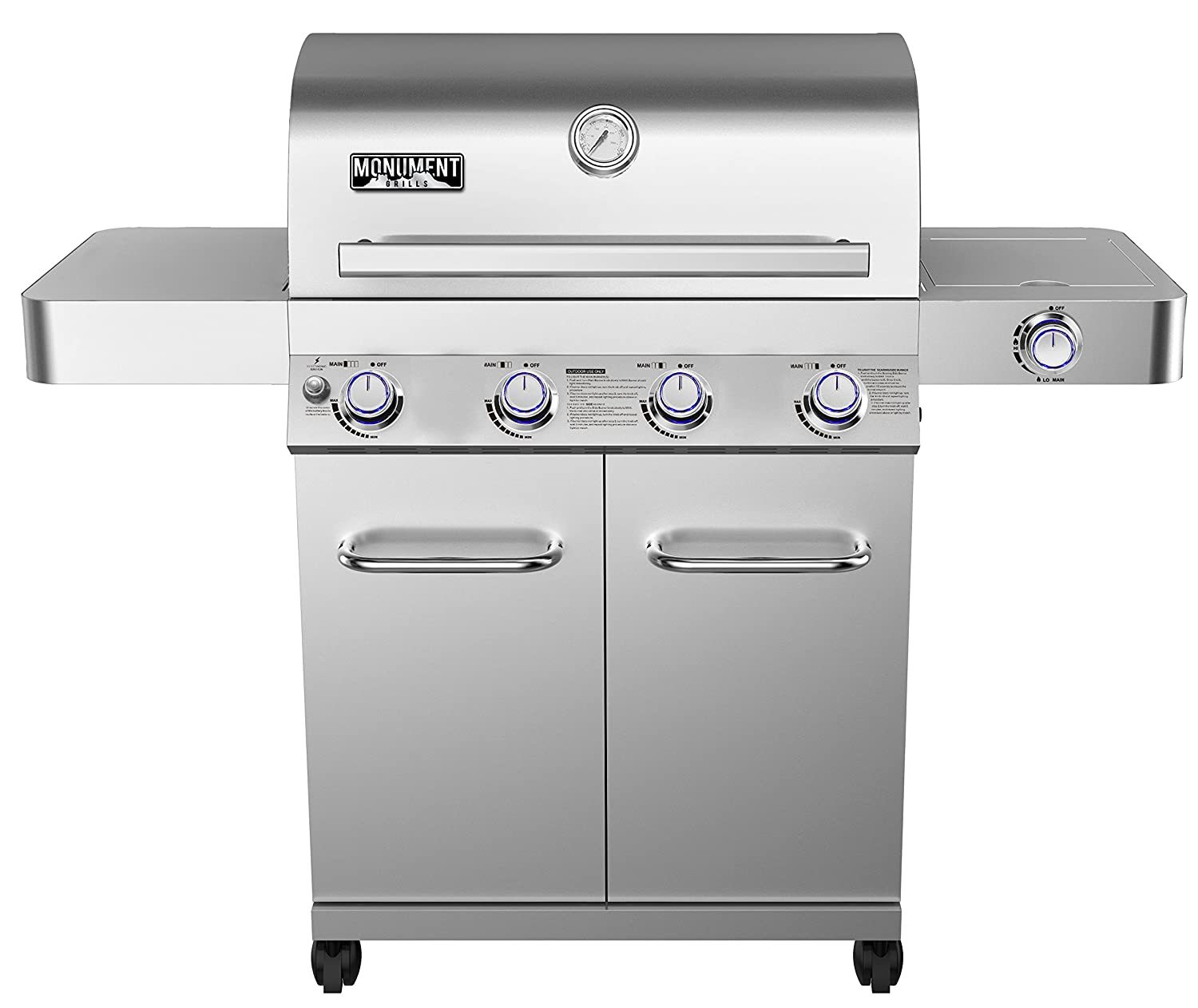 Monument Grills Stainless Steel 4 Burner Propane Gas Grill