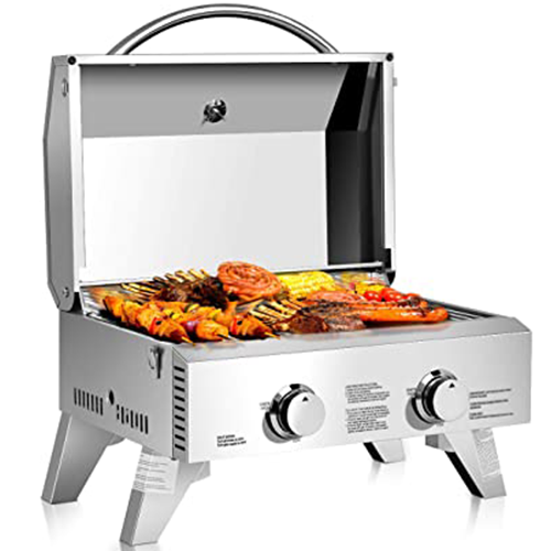 3. Giantex Propane Tabletop Gas Grill Stainless Steel Two-Burner